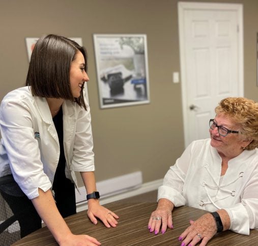 Norma Mccauley with a patient