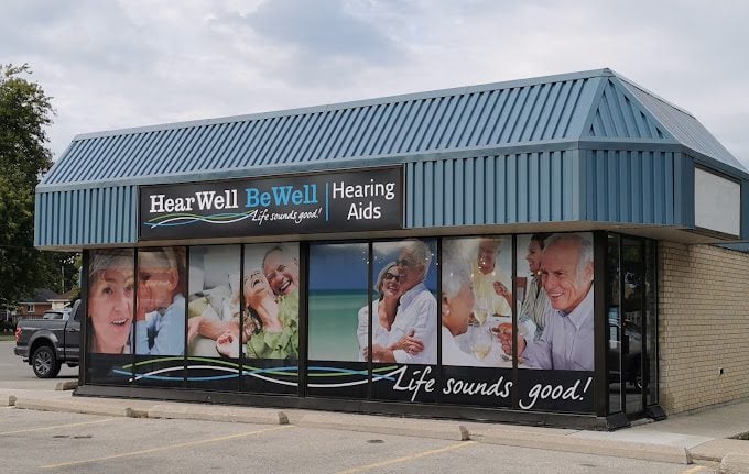 Front of Hear Well Be Well hearing clinic in Exeter, Ontario
