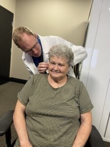 Mary Ney of Penetanguishene receiving new hearing aids